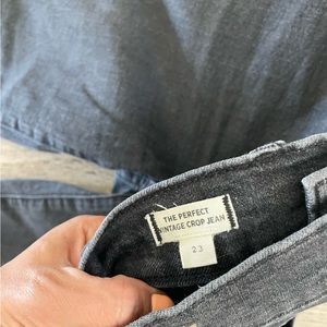 Madewell perfect vintage denim in gray/black